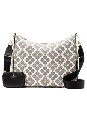 New Kate Spade Signature Spade Flower Large Crossbody Black Multi